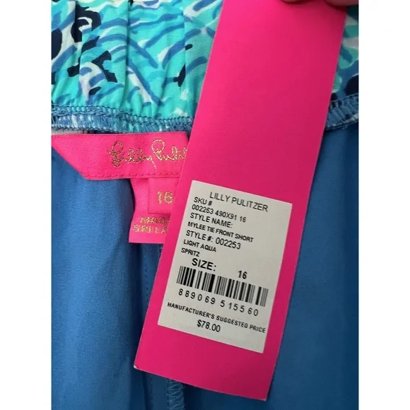 NWT Lilly Putlizer Mylee Tie Front Shorts - Picture 6 of 7